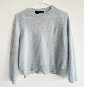 360 Cashmere Edna 100% Cashmere Sweater, Agave/dusty blue, Small